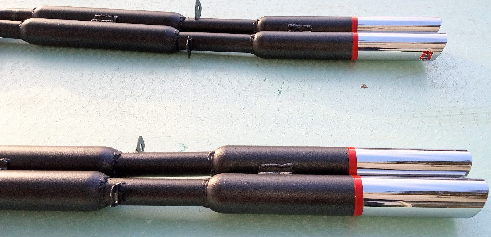 Ferrari 330 GT Rear Tailpipe Silencers_ANSA_Pair_LT_RT_95200032/S_95200032/D_NEW