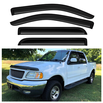 4PCS In-Channel Window Vent Visors Sun Rain Guards For 2015-2022 Ford F150 Crew Cab - Walmart Supplies