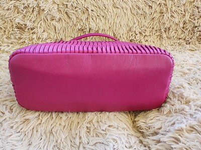 Coach Madison Gathered Tote Leather Magenta Pink | eBay