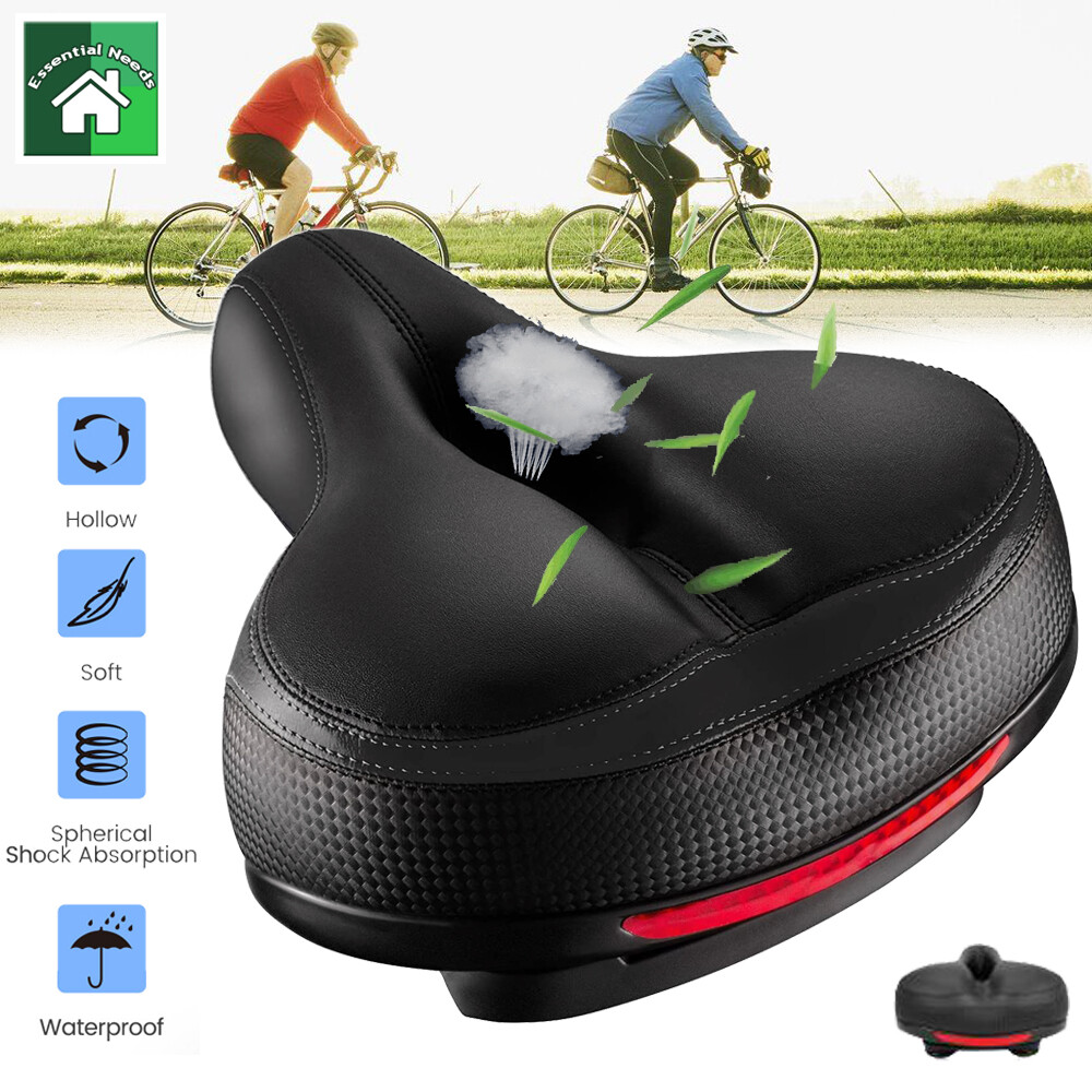 Bicycle Saddle Bike Seat Comfort Wide Big Bum Soft Gel Cruisher Air Cushion  Pad