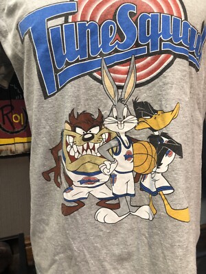 Tune Squad Space jam gray extra-large T-shirt bugs bunny Tasmanian