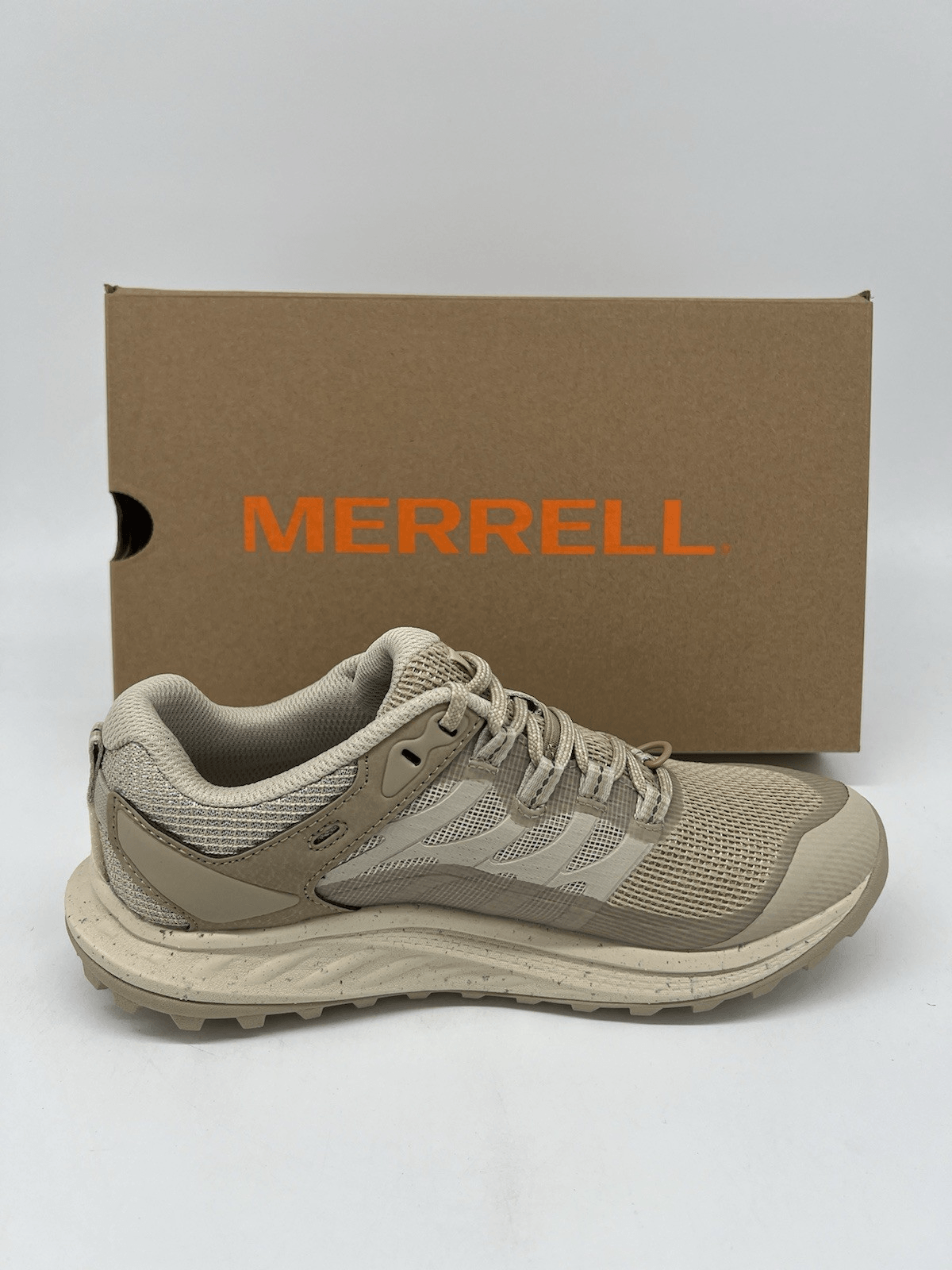Scarpe da ginnastica Merrell Antora 3 beige trail da donna taglia 10 prezzo al pubblico consigliato $125