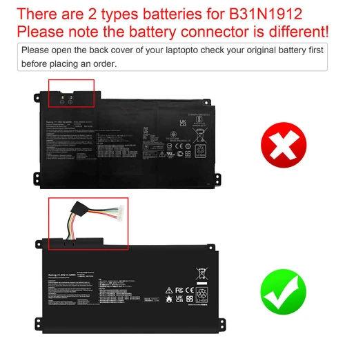 Replacement B31N1912 C31N1912 Battery for VivoBook 14 E410MA L410MA L510MA AU - Picture 3 of 13