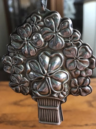 Reed & Barton Sterling Silver Whistle Pendant 4-Leaf Clover Good Luck (#6934)