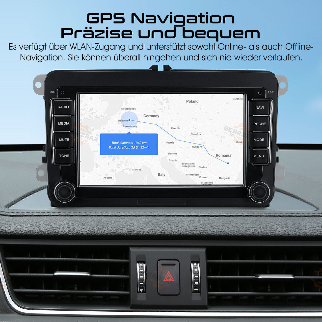 DAB 7 Autoradio Android 12 Carplay GPS Navi Für VW Touran GOLF 5 6 Passat
