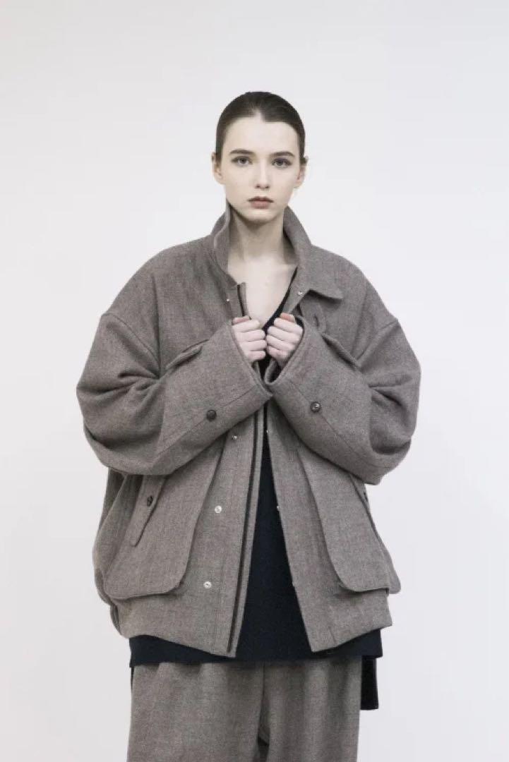 ジャケット・アウター VOAAOV Soft Wool Twill Blouson Black VOAAOV Soft Wool Twill Blouson Black