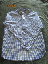 Gap Kids Youth XL 12 Button Up Long Sleeve Shirt Blue Gingham New