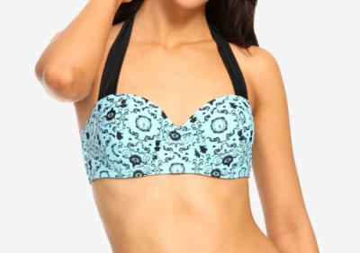 DISNEY PRINCESS SEXY CINDERELLA AFTER MIDNIGHT HALTER BIKINI BATHING SUIT  MD NWT