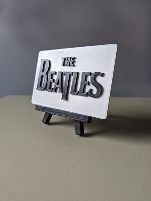 The Beatles Band 3D printed sign art display wall shelf Paul John Lennon Rock