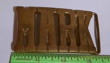 Vintage Solid Brass Men&rsquo;s Belt Buckle Name MARK