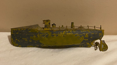 Vintage Antique Tin Toy Wind-Up Boat Bing Carette Marklin ag-55