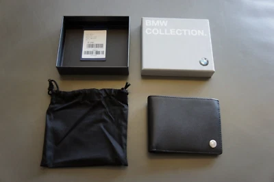 NIB Genuine BMW Premium Leather Card Cash Coin Pouch Purse Wallet 80212454667 - Photo 1/4