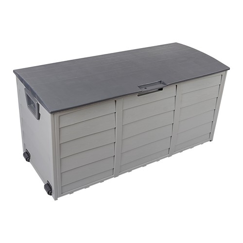 Outdoor Garden Plastic Storage Deck Box Chest Tools Cushions Lockable Seat 260L - Picture 14 of 45