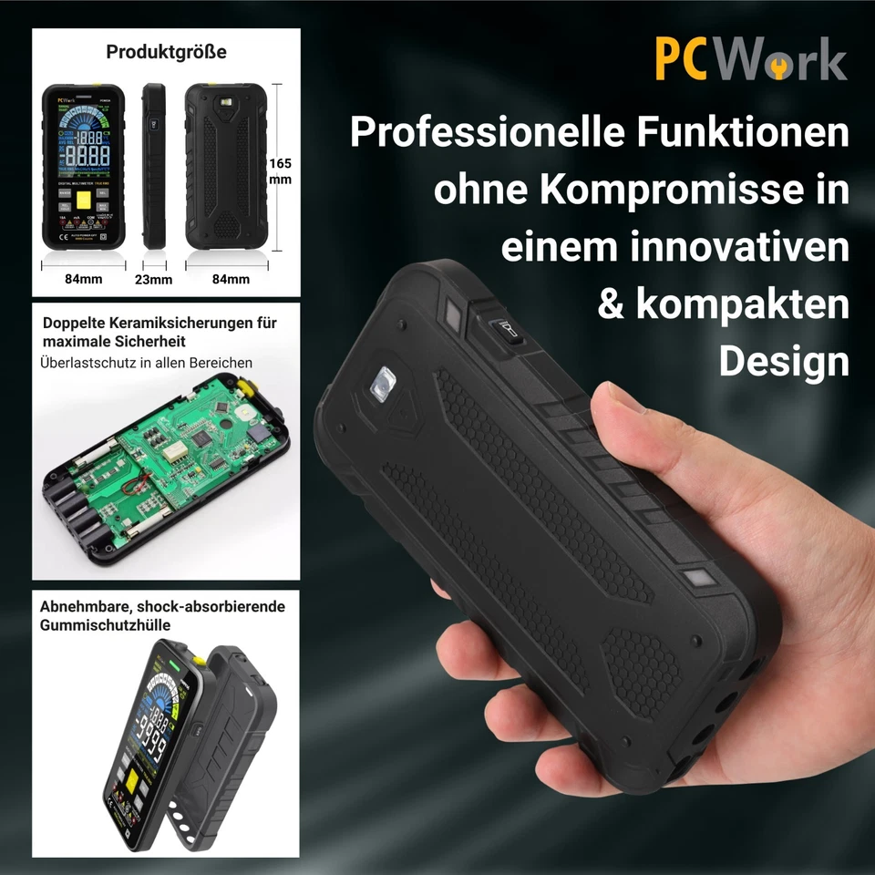 Multimeter Digital Smart True RMS Messgerät Profi Durchgang Kapazität Temperatur - Bild 4 von 4