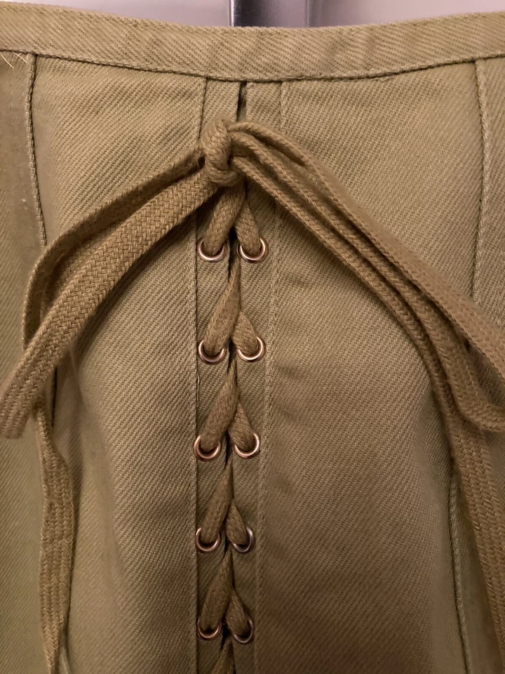 Vintage Junior Jean Paul Gaultier Lace-up Skirt Lime Green - Image 3 of 4