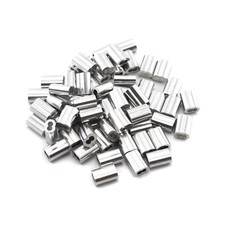 SDTC Tech Aluminum Crimping Loop Sleeve Dual Hole Cable Ferrule for 1/16" Dia...