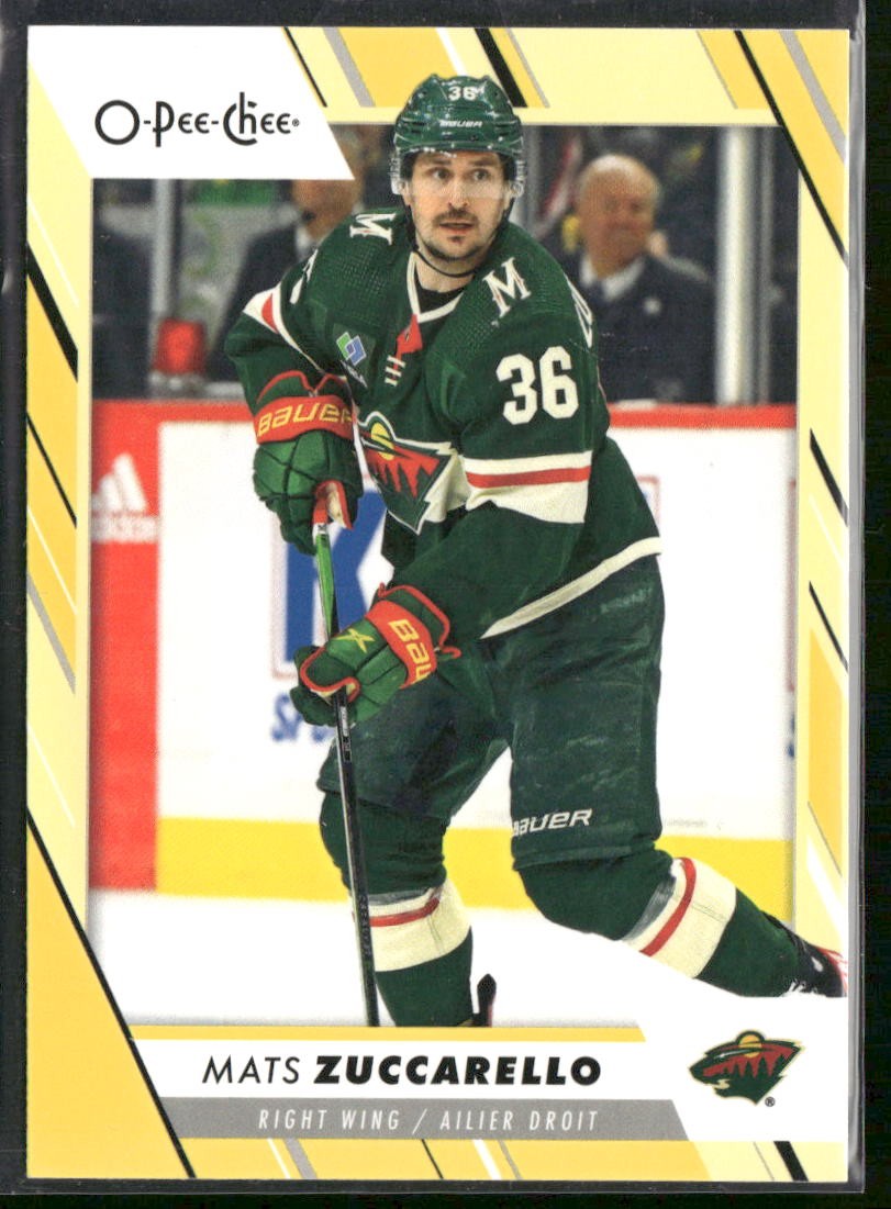 2023-24 O-Pee-Chee Mats Zuccarello Yellow Border #36 Minnesota Wild