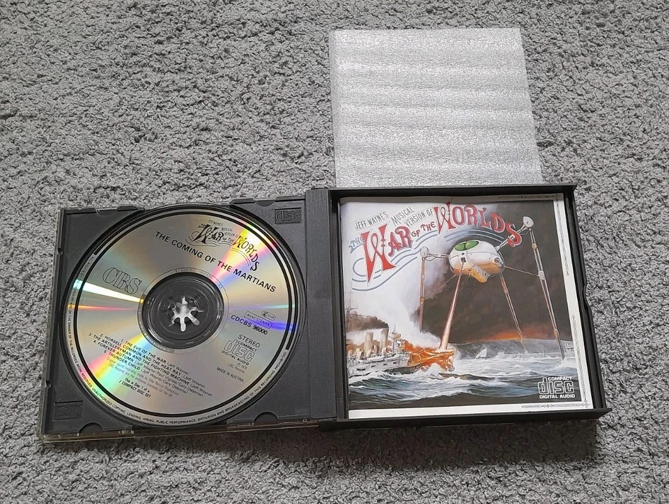 Jeff Wayne's WAR OF THE WORLDS - Doppel-CD 1985 A/NL, dicke CD-Box & Booklet! - Bild 2 von 4