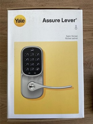 + Yale Assure Lever Keyless Keypad Electronic Handle Lock Satin Nickel NEW