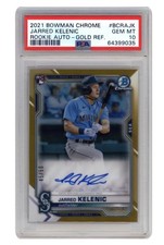 2021 Bowman Chrome Jarred Kelenic Gold Refractor Auto #45/50 PSA 10
