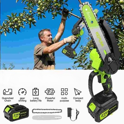 6 Inch Chainsaw Mini Electric Chainsaw Cordless Battery Powered Hand Held Saw