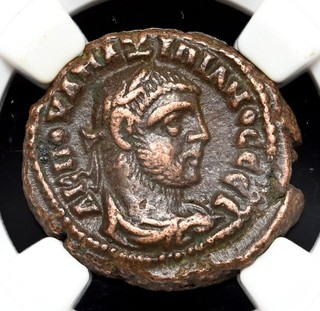 EGYPT Alexandria. Maximian. AD 284 310. Potin Tetradrachm NGC XF