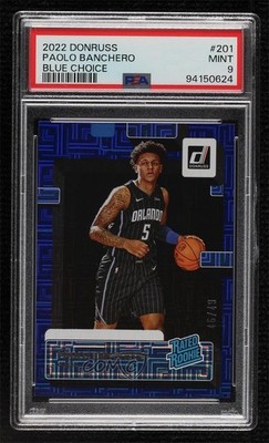 2022 Panini Donruss Rated Choice Blue 46/49 Paolo Banchero #201 Rookie RC 14sx