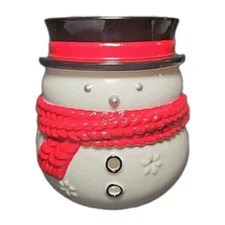 Yankee Candle Snowman Luminary Tealight Candle Holder  Sparkling Cinnamon NEW