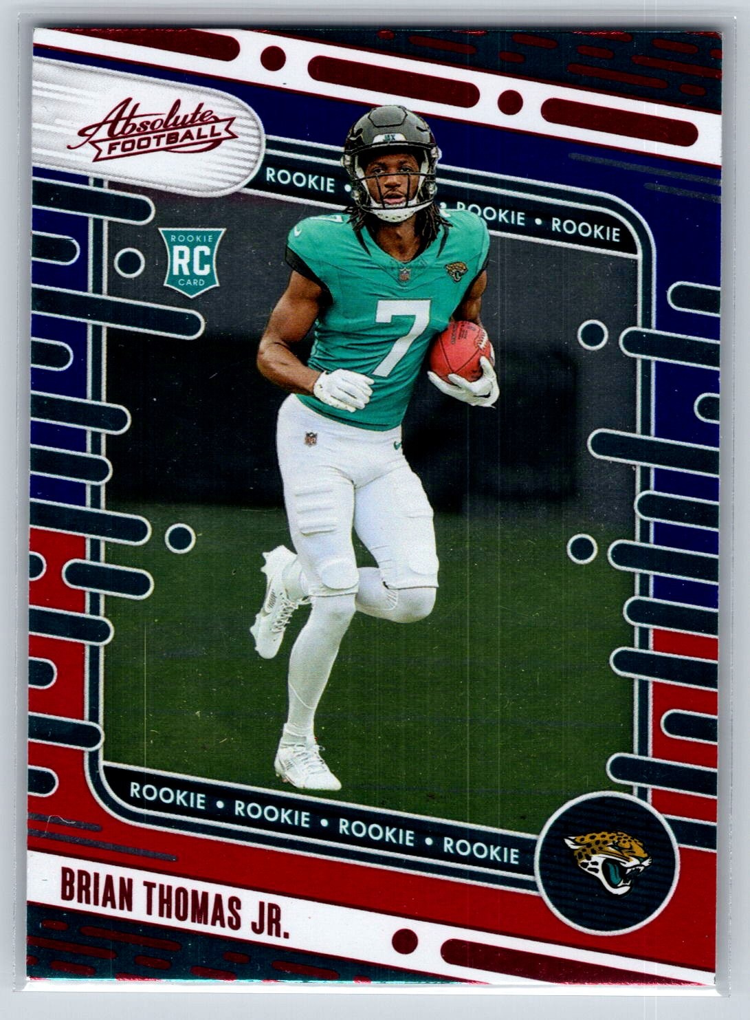 Brian Thomas Jr. Red and Blue Panini Absolute - Red and Blue 123 NM