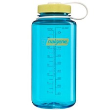 Nalgene Sustain 32oz Wide Mouth Bottle (Blue Atoll) Endive Cap Recycled BPA-Free