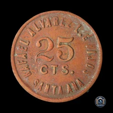 El Salvador - 25 Centavos - Ficha de Finca / Token - Rafael Alvarez Santa Ana