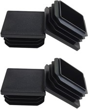 4 Pack 1.5 Inch Square Tube End Cap Plastic Plugs, 1.5"x1.5" Square Tubing Pl...
