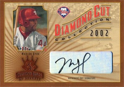 Marlon Byrd signed Baseball Card (Phillies) 2002 Donruss Diamond Kings Cut #DC4