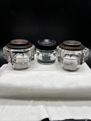 Lot 3 VTG Sengbusch Self-Closing Inkwell Inkstand Pen Milwaukee WI Desk Office