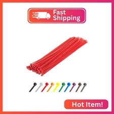 GTSE - 14 Inch Red Heavy Duty Nylon Zip Ties, 100 Pack, 120lb, Self-Locking