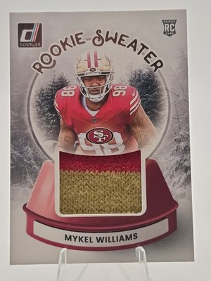 MYKEL WILLIAMS 2025 Donruss Rookie Sweater #SWE-MWS San Franciso 49ers RC