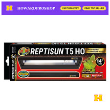 14" Terrarium Hood with ReptiSun T5 HO 5.0 UVB Lamp - Ideal for Reptiles  Amphi