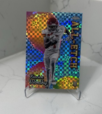 2024 Topps Chrome - All-Etch Xavier Worthy #CAE-XW X-Fractor (RC)