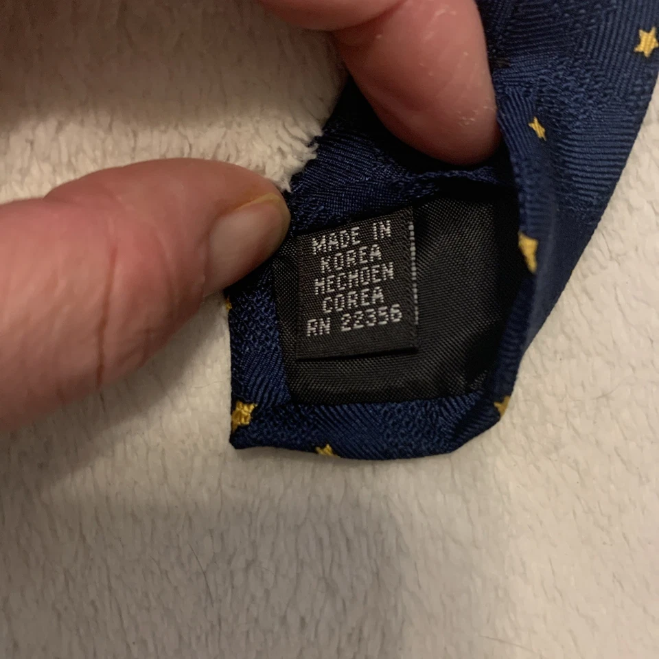 Corbata Adolfo 100 % seda para hombre Navidad Papá Noel reno vacaciones azul marino Foto 3 de 3