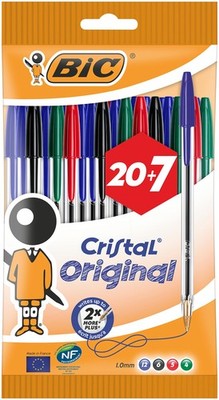BIC Cristal Original Ballpoint Pens Medium Point (1.0 mm) Office Product