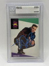 VANILLA ICE SIGNED PRO SET MUSICARDS SUPERSTARS CARD - BECKETT SLABBED AUTO