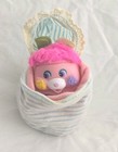 VINTAGE 1986 MATTEL POCKET POPPLES CRIBSY PINK MINI STUFFED ANIMAL PLUSH TOY