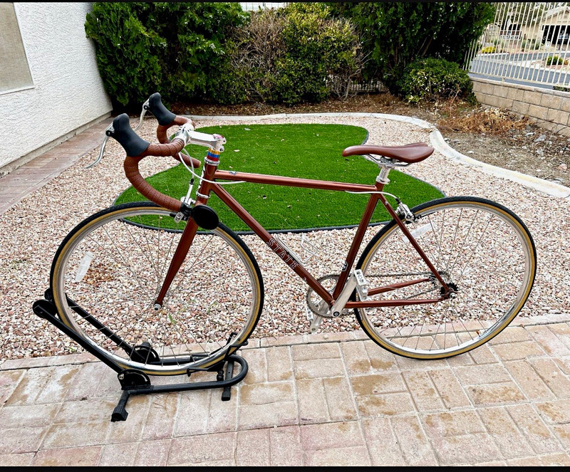 State Bicycle Co. Single Speed/Fixed Gear Drop Bar Complete Bike Brown