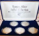Morgan dollar collection five mints 1921pds 1881o 1878cc AU