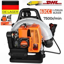 🔥63cc 2-Takt Benzin Laubbläser 3.6PS Hubraum Laubgebläse Garten Laub Blasgerät