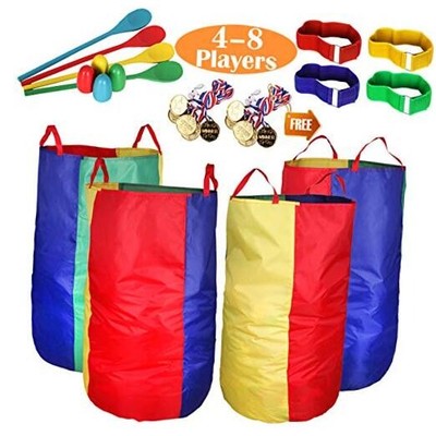 CWLAKON Outdoor Games, Potato Sack Race Bags for Kids Adults, Egg Spoon Relay 