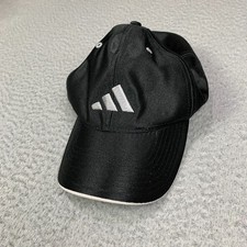 Vintage Adidas Hat Strapback Shiny Silky Satin Nylon Black