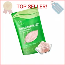 Soeos Himalayan Pink Salt, Fine Grain, 2 Lbs (32 oz), Pink Himalayan Sea Salt, R