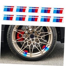 10Pcs Wheel Rim Decal Stripes Set Sport Sticker for 18 -21 Wheels Red-Blue