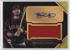 2016 Topps Triple Threads Unity Jumbo Relics Gold 5/25 Brandon Crawford Auto 0b0